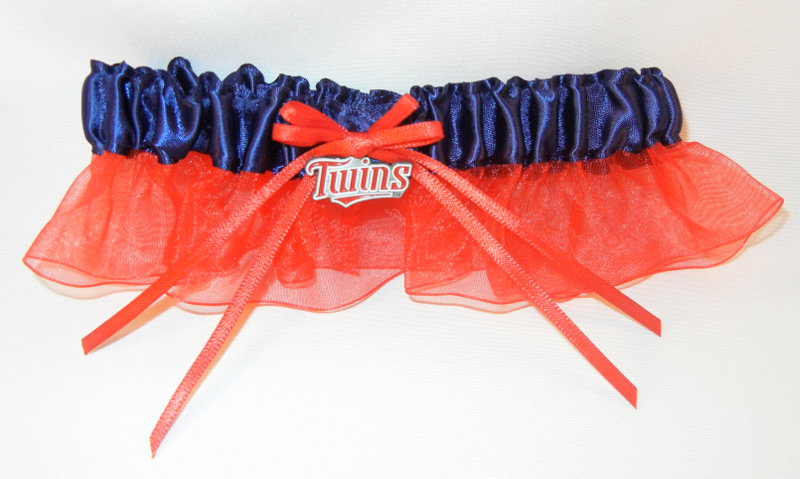 Minnesota Twins Inspired Garter with Licensed Charm